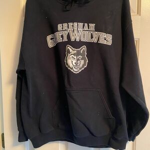 Gildan Black Grey Wolves Hoodie